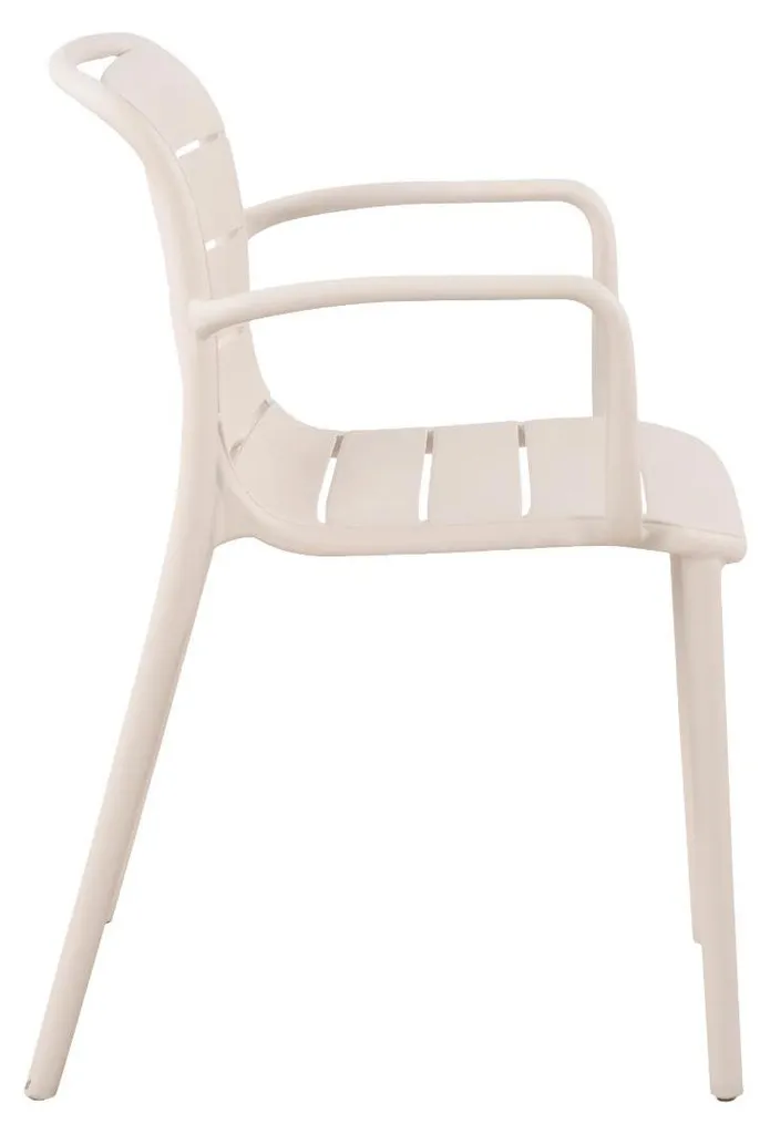 Chaise de Jardin Silja Sable pour Repas en Extérieur et Réceptions