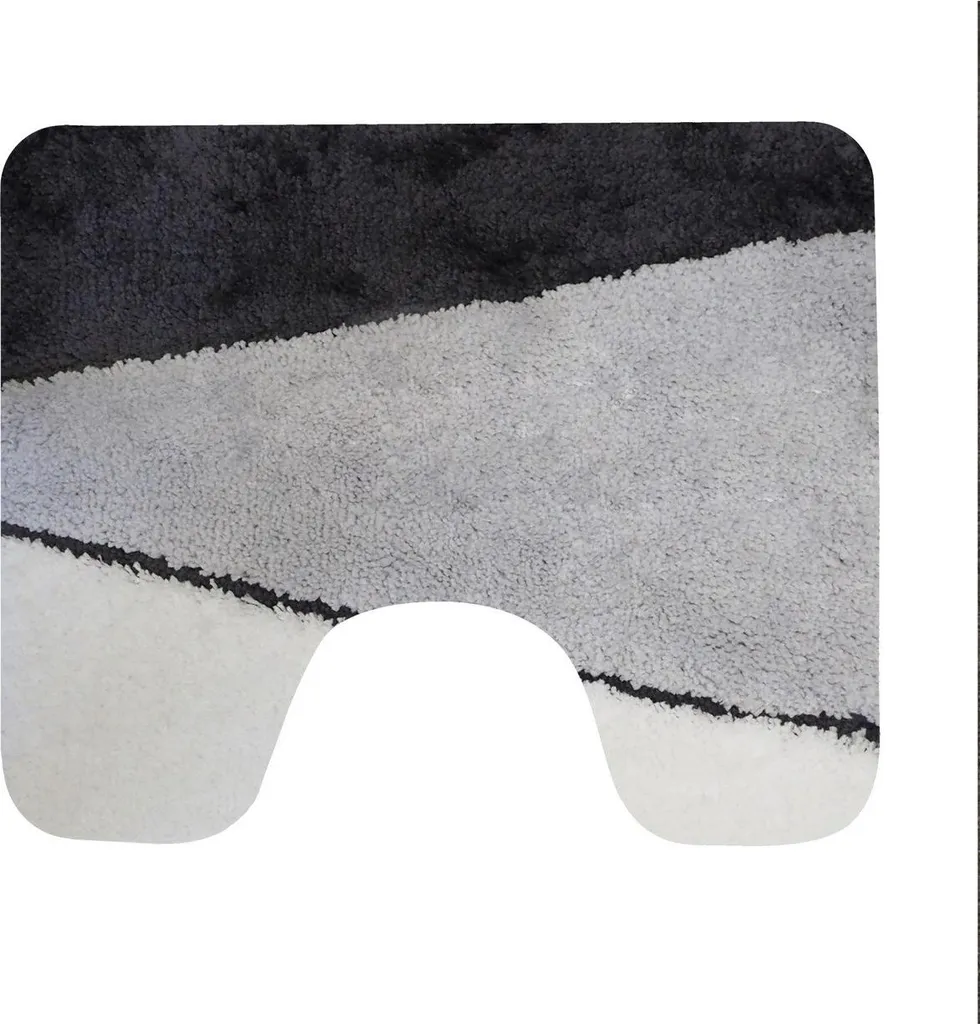 Tappeto WC Dutch House grigio 60x50cm - lussuoso tappetino da bagno antiscivolo