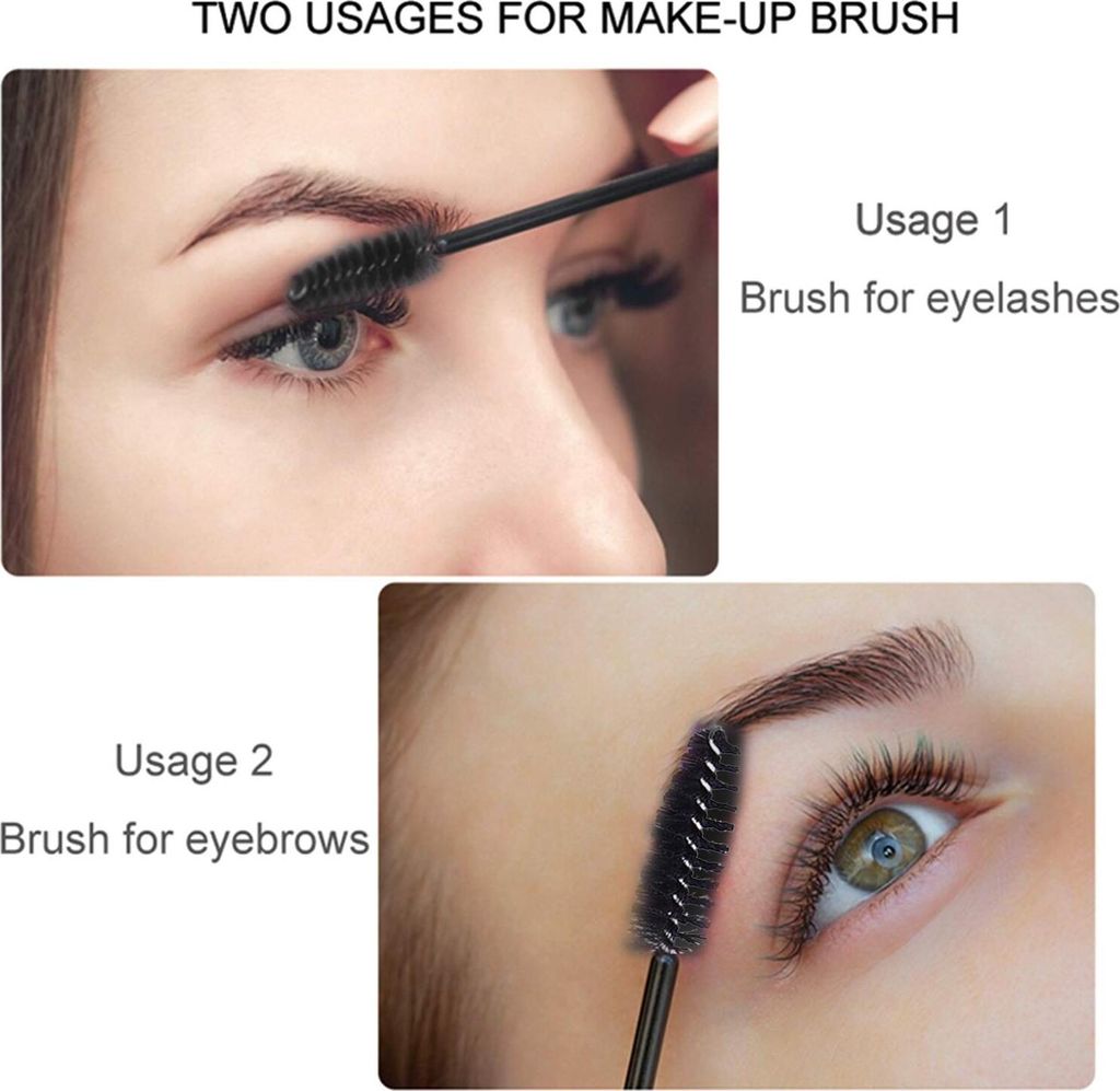 100 Stück Einweg-Wimpernbürsten – Schwarz, Weiche Fasern, Für Mascara & Make-up