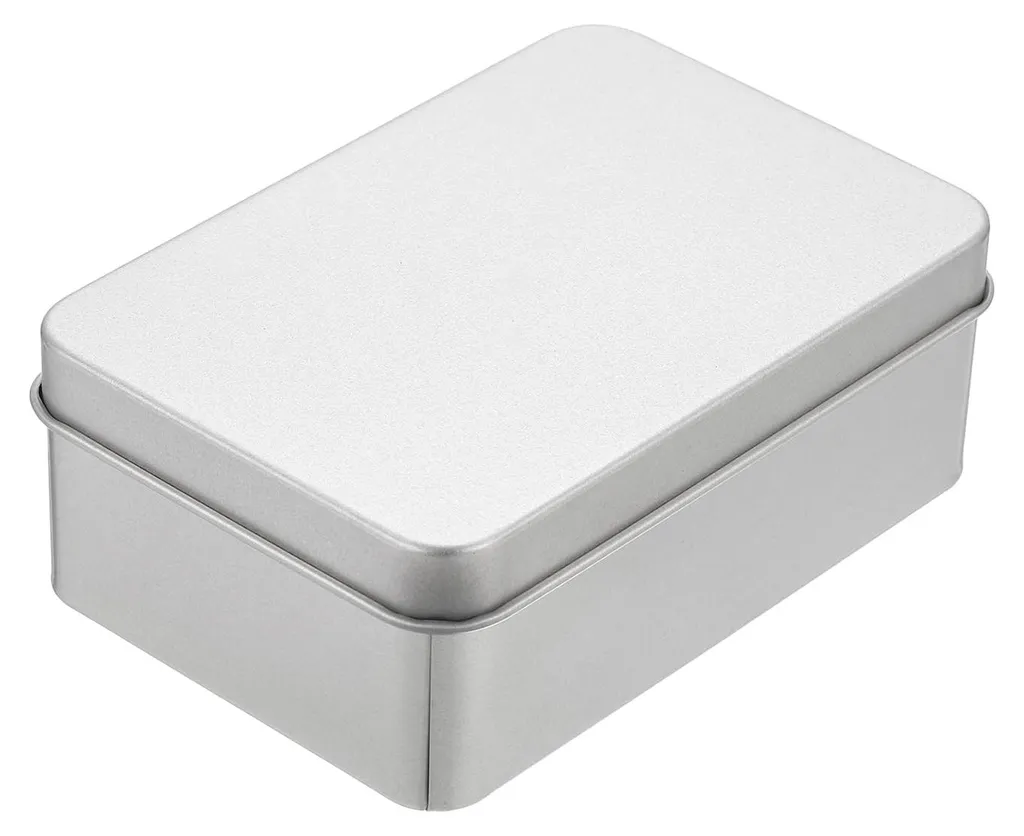 Petites Boîtes de Rangement Métal Argenté - 10,7 cm - Récipients Tôle