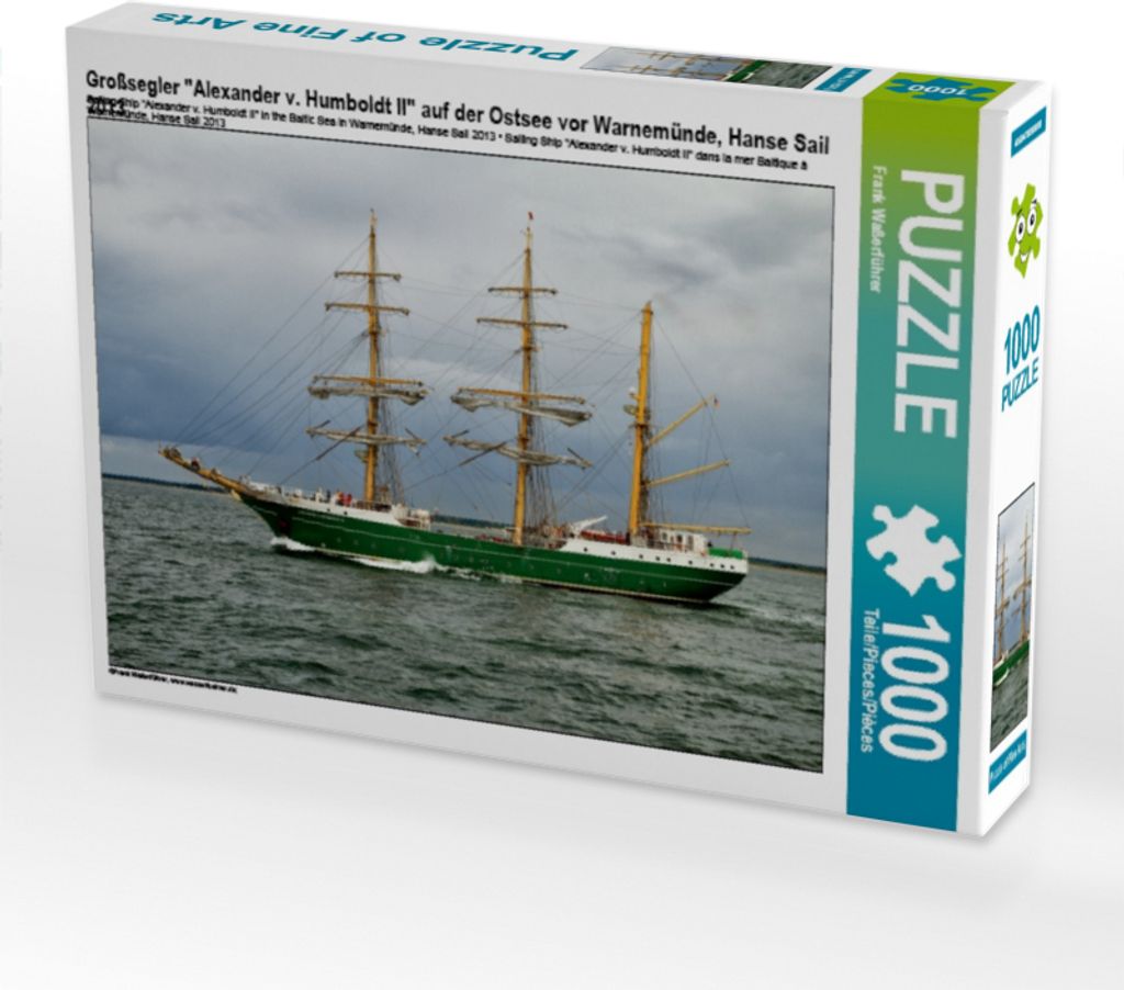 Calvendo Großsegler "Alexander v. Humboldt II" auf der Ostsee vor Warnemünde, Hanse Sail 2013 1000 Teile Puzzle quer 640x480mm, Waßerführer Fra...