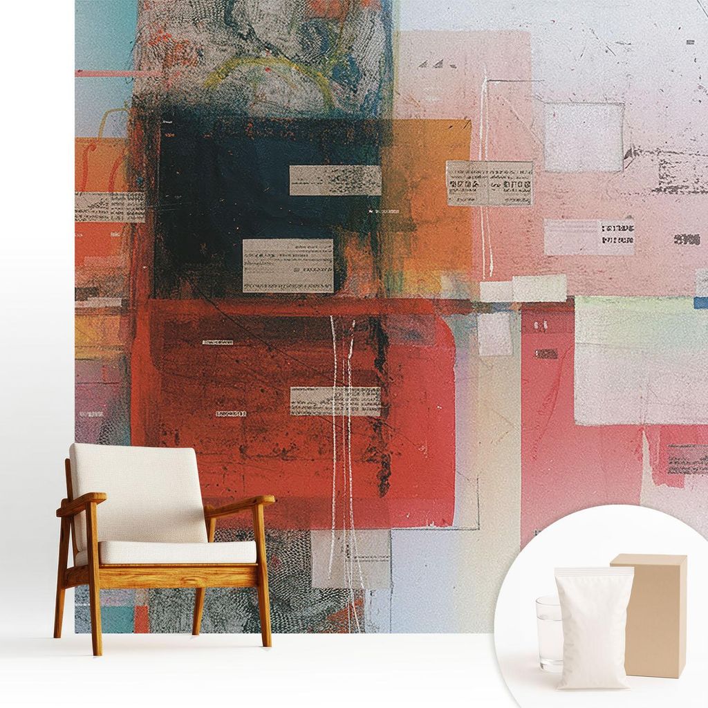 Fototapete - 250x250 cm - Tapete - Wandtapete - Wandbilder - Dekofolie - Tapete Folie - Wand - Dekoration - Wohnzimmer - Abstrakte Komposition