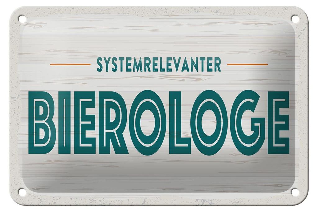 Blechschild Alkohol 18x12cm Systemrelevanter Bierologe Dekoration