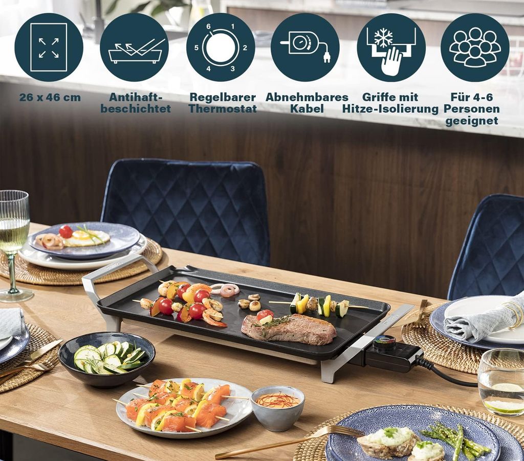 Grill Princess 103110 Schwarz 2500 W Schwarz/Silberfarben Produktbild 