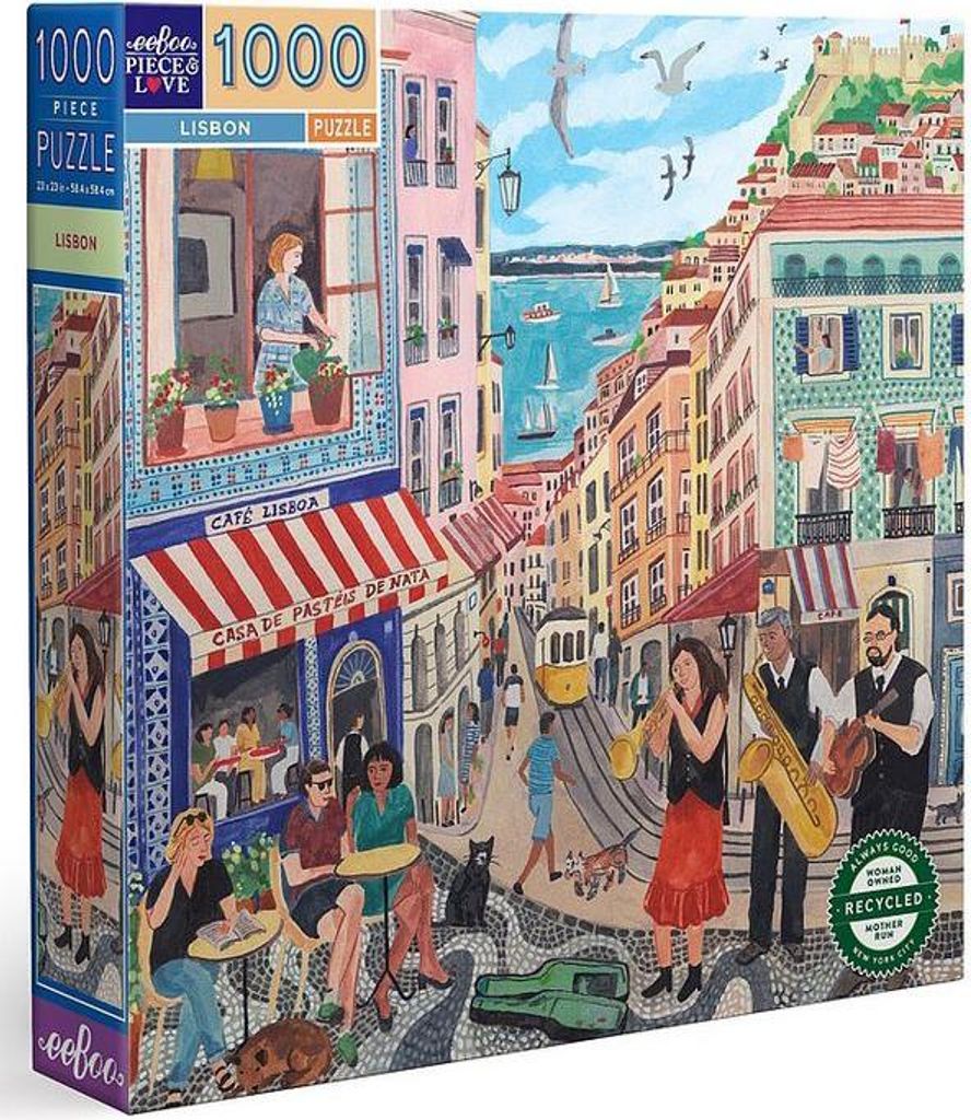 eeBoo Puzzle Musik Lissabon 1000 Teile Karton Erwachsene