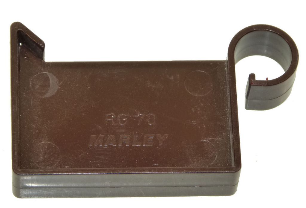 Dachrinnen Endkappe 70 mm Kastenrinne Abwasser braun MARLEY081120