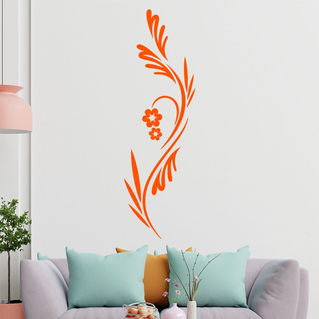 Blume - Bambus - Pflanze Wandtattoo in 6 Größen - Wandaufkleber Wall Sticker - Dekoration, Küche, Wohnzimmer, Schlafzimmer, Badezimmer