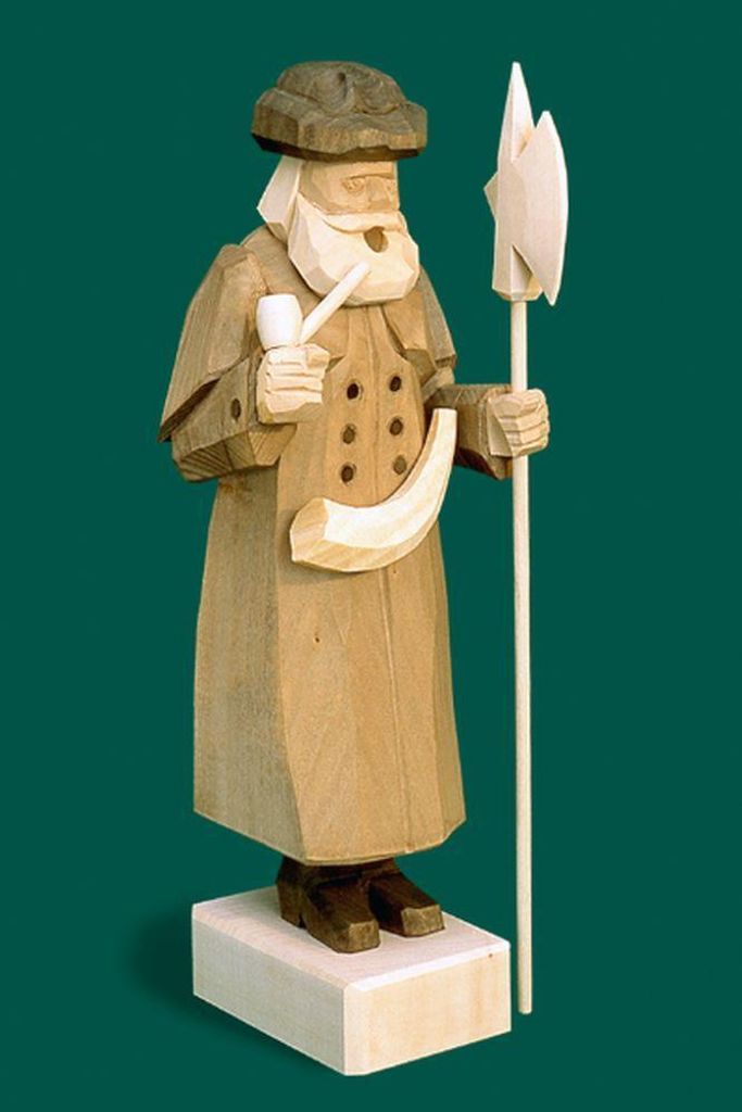 Räucherfigur Nachtwächter geschnitzt Höhe 25cm NEU Produktbild 