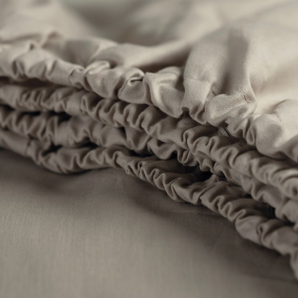 Cinderella Weekend - Topper-Spannbettlaken (bis 15 cm) - Baumwolle - 180x220 cm - Taupe