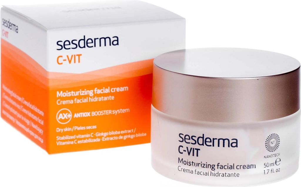Sesderma C-VIT Moisturizing Facial Cream, Tages- & Produktbild 