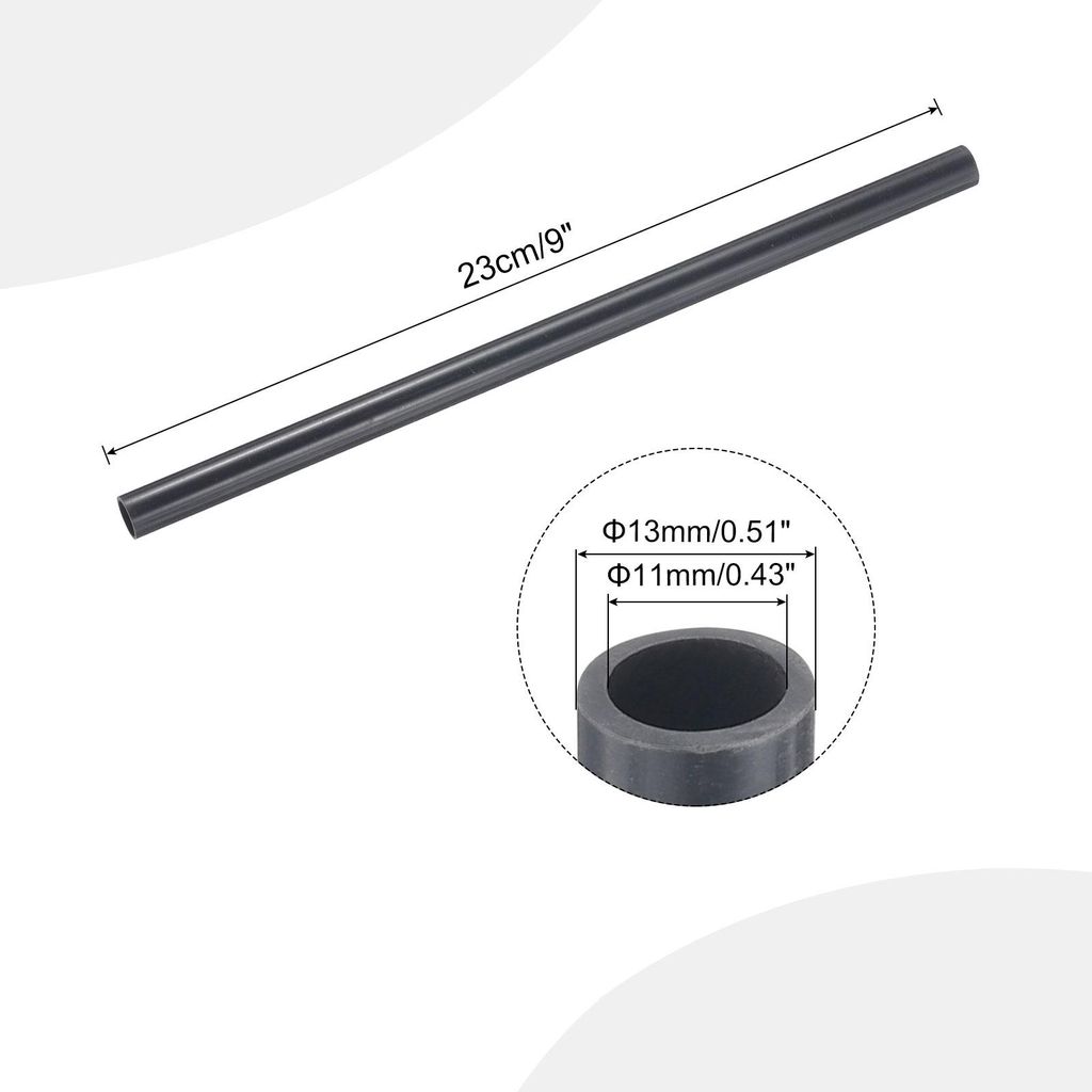 PVC Rohr, Durchmesser 11mm L?nge 0.23m Rund Kunststoffrohr fš¹r Garten, Aquarium, Wasserleitung, Kabelkanal, lš¹ftungsrohr (Dunkelgrau)