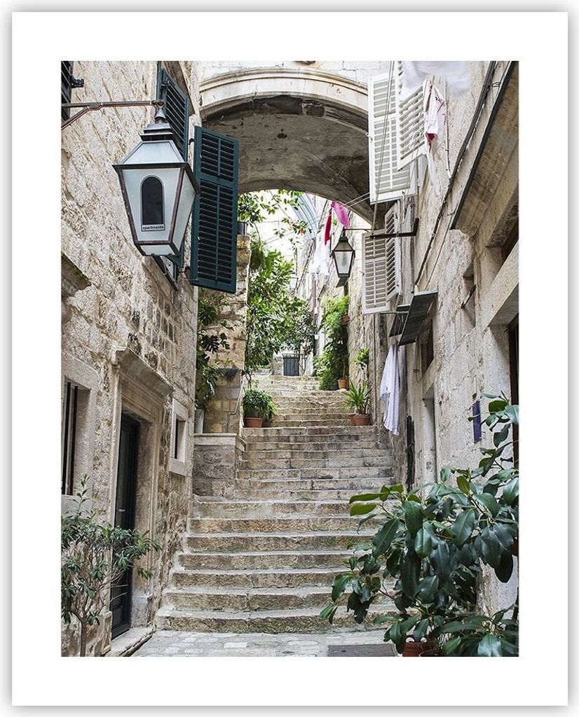 Poster - Poster ohne Rahmen - Kroatien Treppe Dubrovnik - Produktbild 