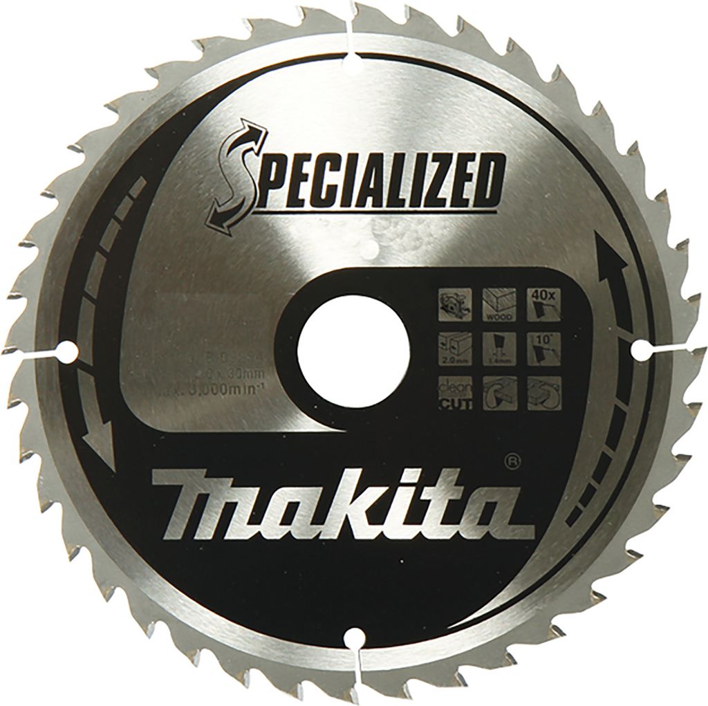 Makita B-33021 Specialized TCT-Kreissägeblatt 20 x 165 mm – 56 Zähne Aluminium