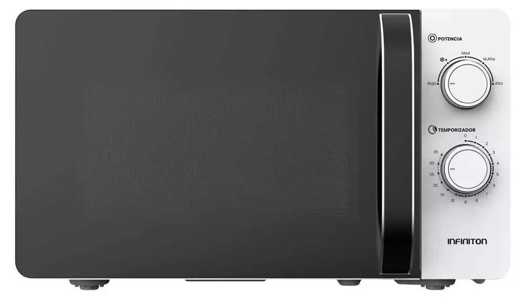 Petit Micro-ondes de Cuisine Infiniton 20 Litres Blanc Compact Easy Play