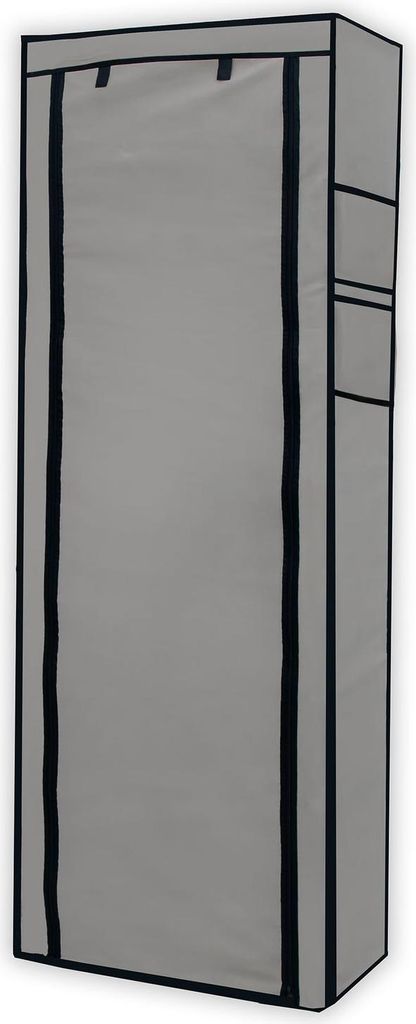 Intirilife Faltschrank 170x58x28 cm in ASCH GRAU - mit Produktbild 