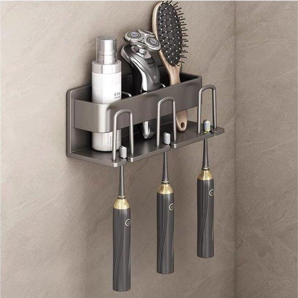 Elektrische Aluminium-Tandreinigerhalter für 3 Becken, Wandmontage