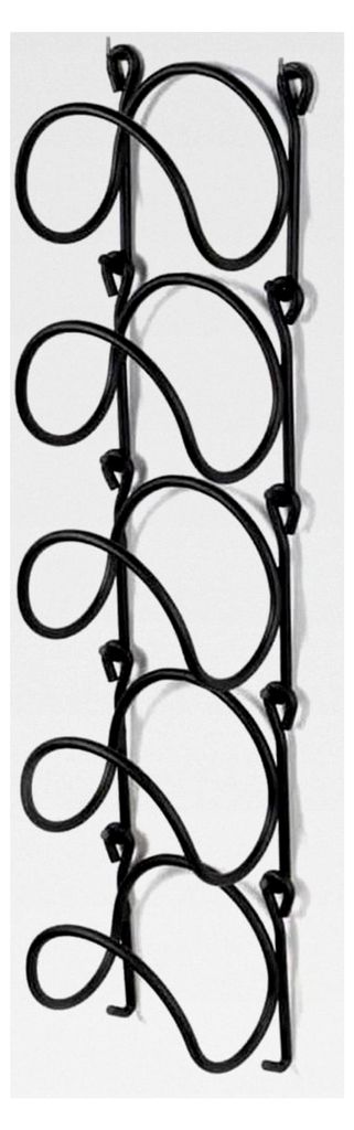 Wandregal, Weinschrank, multifunktionale Aufbewahrung, Eisen, Handtuchhalter, platzsparend, 5 Stück, Schwarz