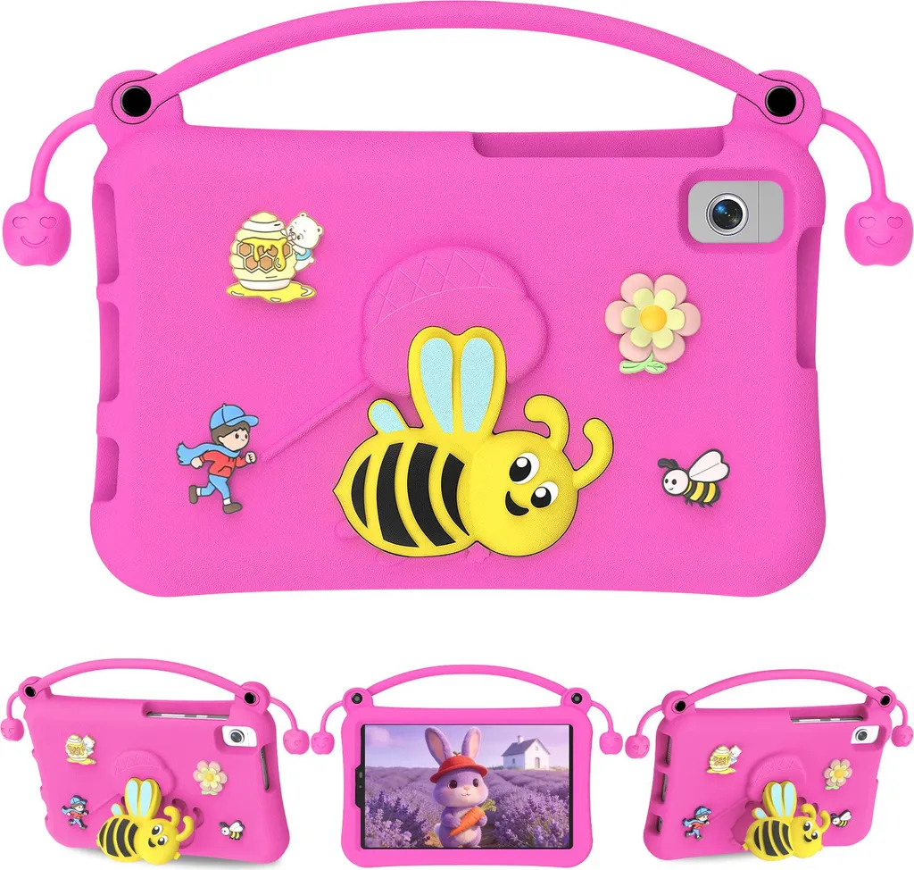 Custodia Tablet Bambini Xiaomi Pad 6/5 e Redmi Pad SE - Antiurto Ape Rosa