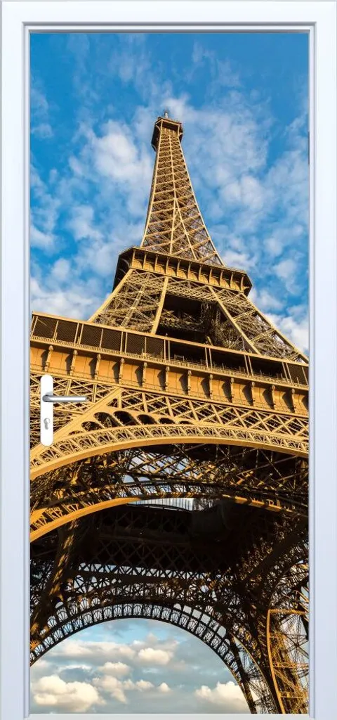 Adesivo per porte in tessuto Torre Eiffel 016PD