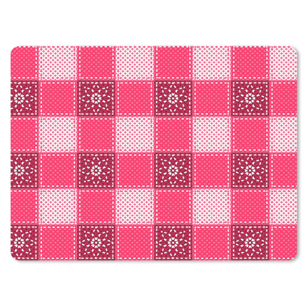 MuchoWow Mauspad Mousepad Rosa - Muster - Blumen 40x30 cm - Mousepads - Maus Mat - Pad - Mausunterlage - Anti Rutsch
