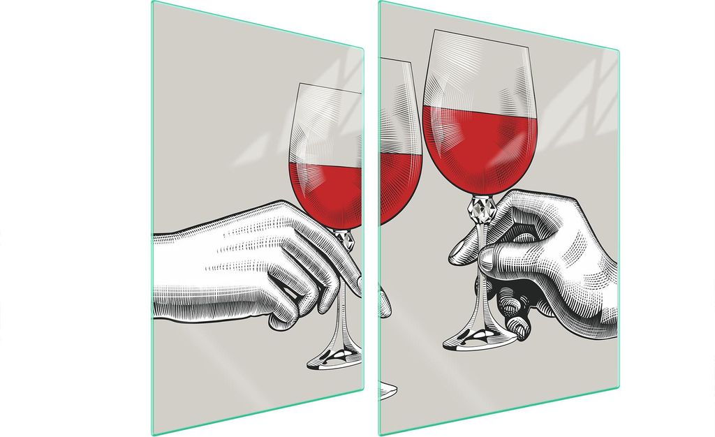 Glasschutzplatte Für Herd 70X52 Wein