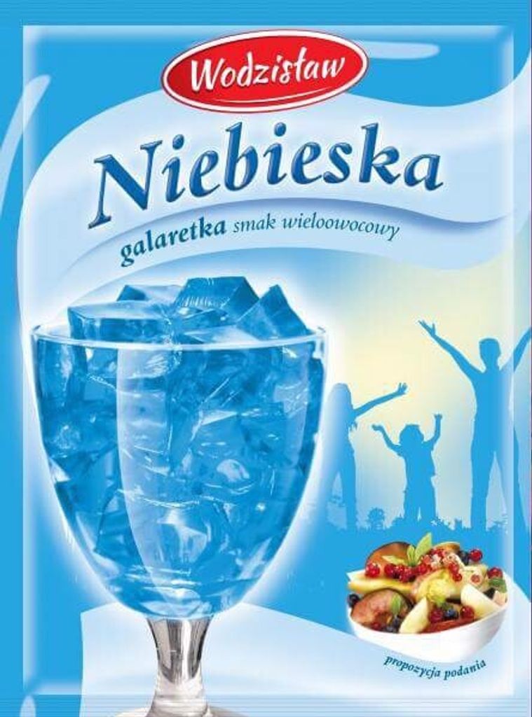 Wodzisław Blaue Götterspeise mit Mehrfruchtgeschmack 71 g Produktbild 