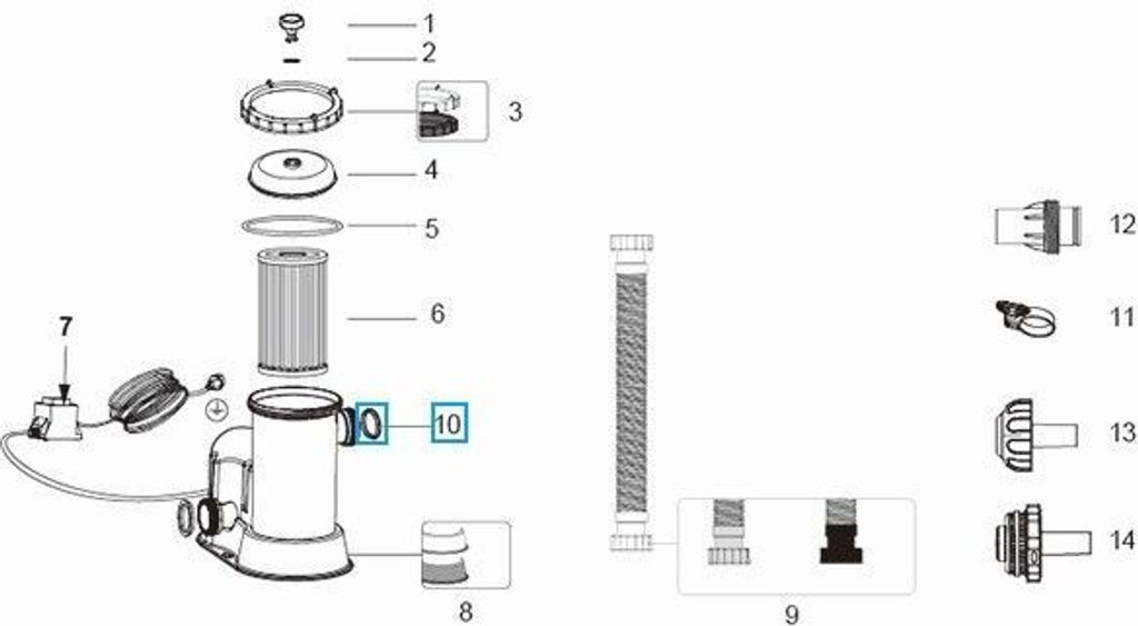 Bestway® Ersatzteil-Set Dichtung (schwarz / 2 Stück) für Ø Produktbild 3