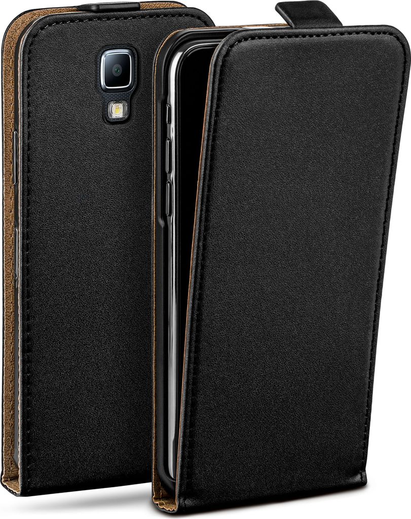 moex Flip Case kompatibel mit Samsung Galaxy S4 active - Hülle mit 360 Grad Schutz, Schwarz