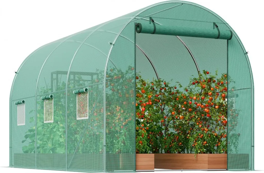 Serre maraîchère praticable 6m² avec bâche armée et aération optimale - 9