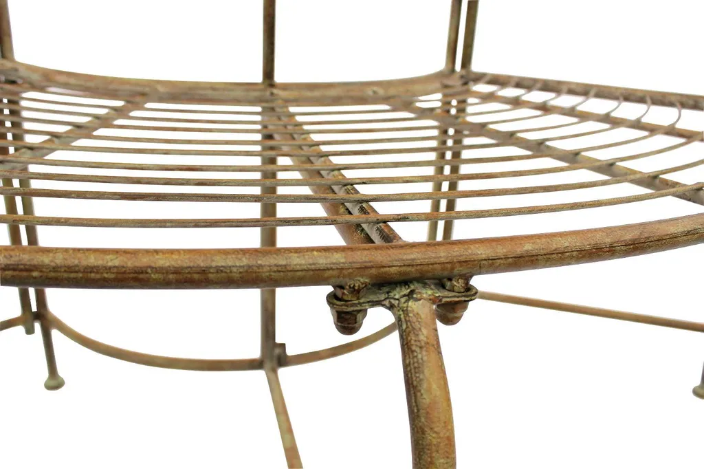 Banc de Jardin pour Arbre 135 cm Marron - Créez un Coin d'Ombre Relaxant - 4