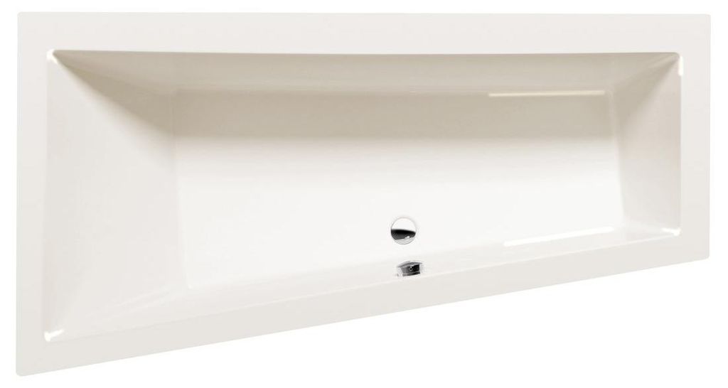 Polysan ANDRA L asymmetrische Badewanne 160x90x45cm, ivory