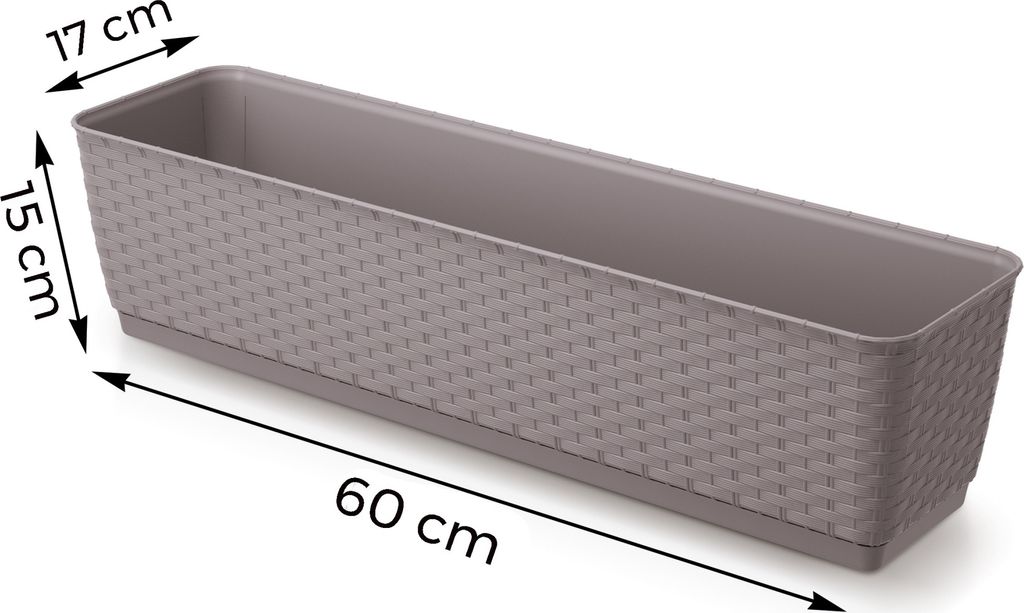 Blumenkasten Balkonkasten 600 mm aus Kunststoff – Farbe Produktbild 