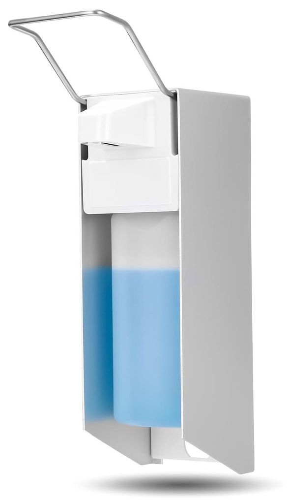 Wandspender für Seife, Desinfektionsmittel, Shampoo, Lotion und Handseife (500 ml), wiederverwendbar, geeignet für Küchen und Badezimmer.