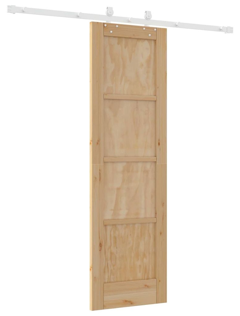 vidaXL Schiebetür Natürlich und Weiß 61 x 198,5 cm