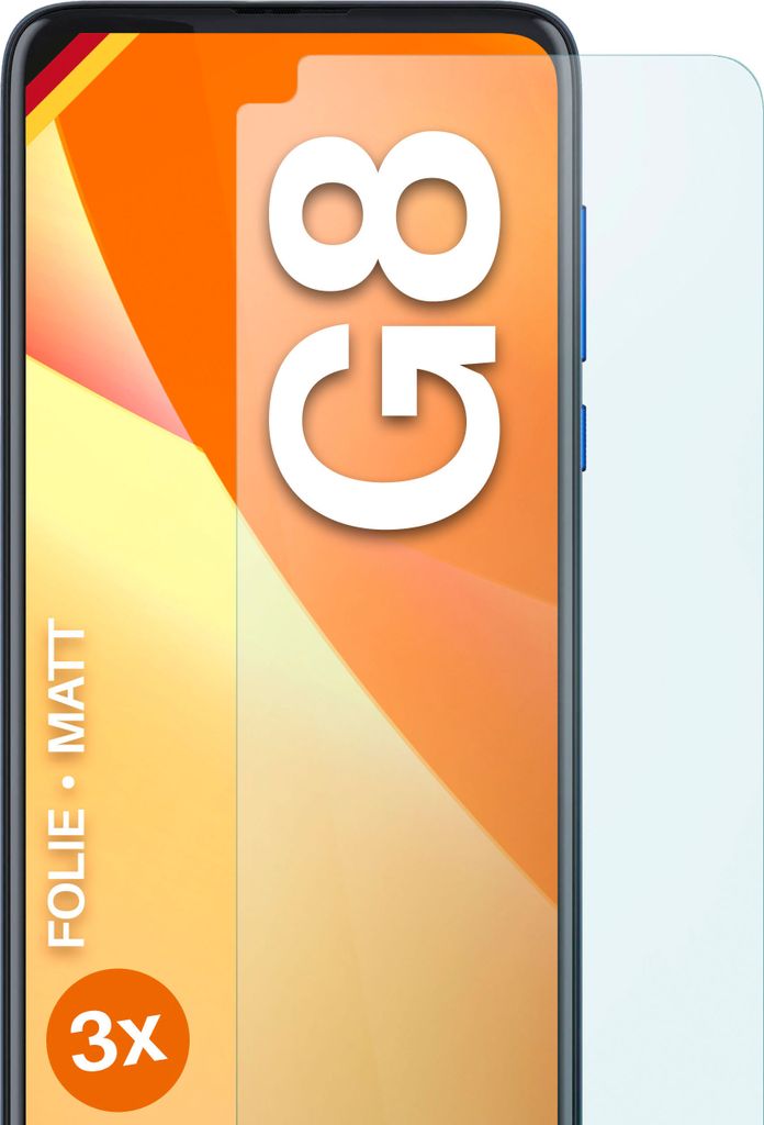 moex 3x Schutzfolie kompatibel mit Motorola Moto G8 - Displayschutzfolie Anti Reflex Folie, Matt
