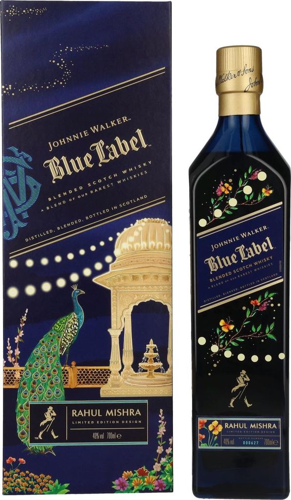 Johnnie Walker Blue Label Rahul Mishra Blended Scotch Whisky 40% Vol. 0,7l in Geschenkbox