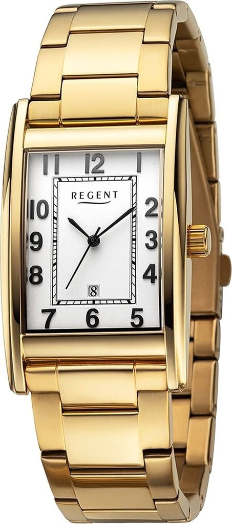 Regent Metall Herren Uhr Armbanduhr Quarz gold Metallarmband D2URF1524
