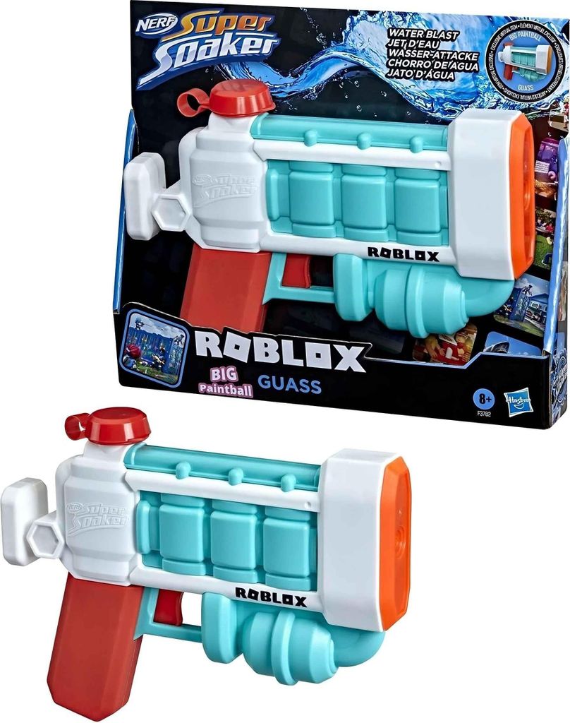 Nerf Super Soaker BIG Paintball!: Guass, Soaker-Wasserpistole, Blau, Orange, Weiß, 8 Jahr(e)