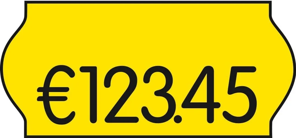 Étiquettes Jaunes 26x12mm pour Étiqueteuse Manuelle - Pack de 36 Unités