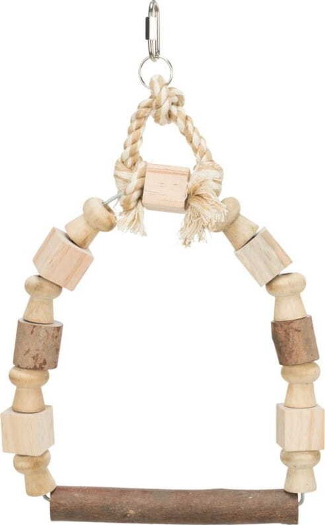 Natürliche Schaukel für mittelgroße und große Papageien - Spielplatz und Ruheplatz aus Holz und Baumwolle