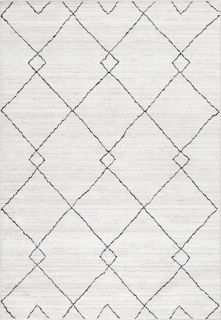 Tapis de Salon Berbère 160x230 cm - Moquette Idéale Taznaxt 5109 Crème