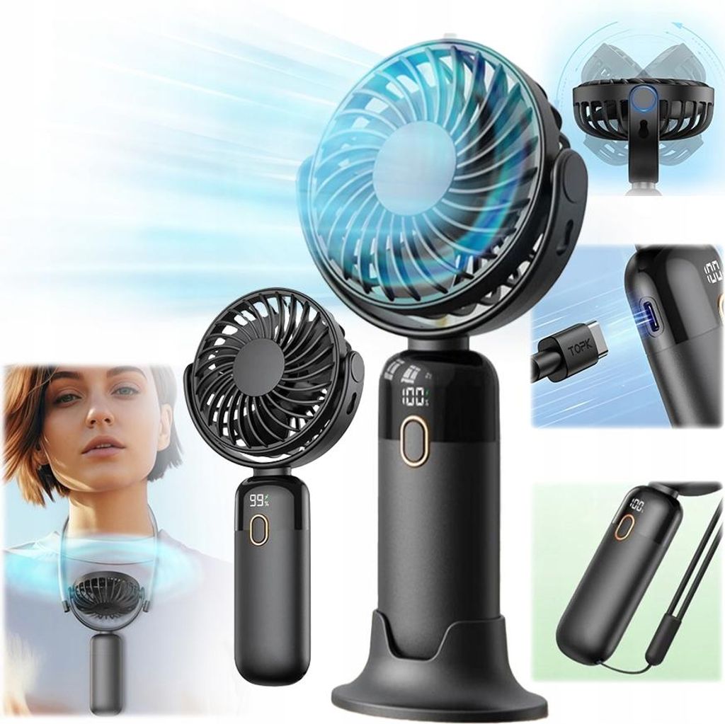 Ventilatore USB Mini ventilatore da tavolo silenzioso TOPK Immagine del prodotto 
