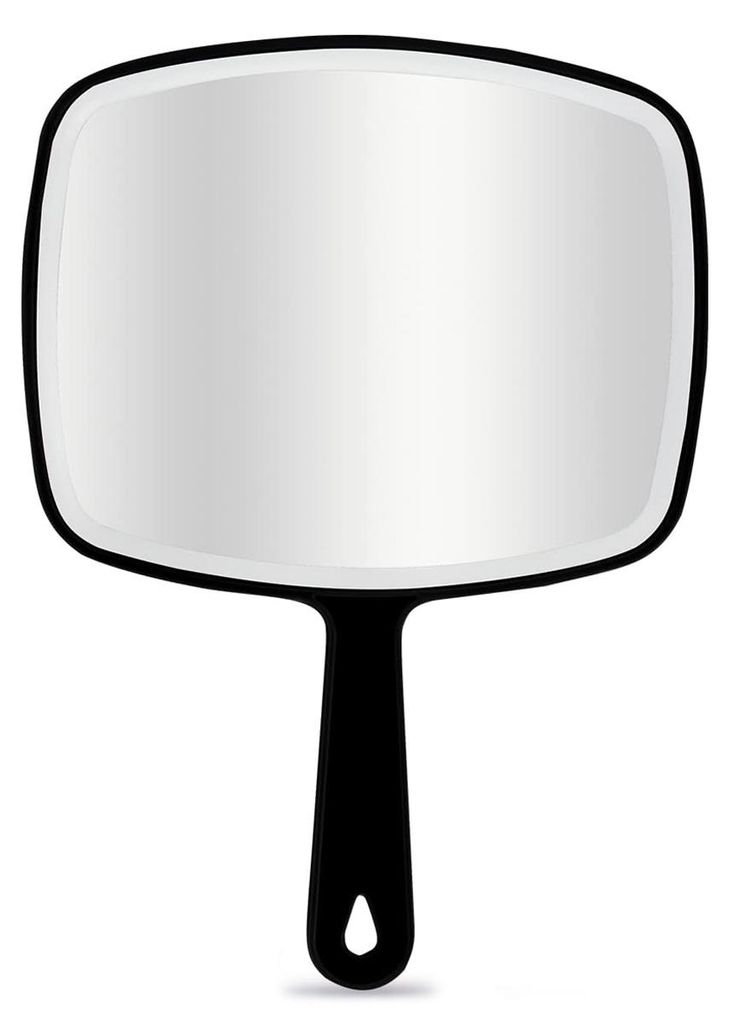 Handspiegel Schwarz, 1 Stück, Großer Salonspiegel Mit Griff Produktbild 