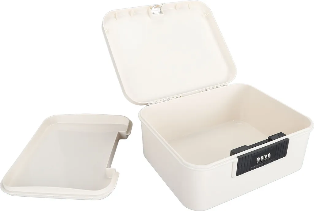 Coffre de rangement verrouillable blanc 9L pour dossiers confidentiels