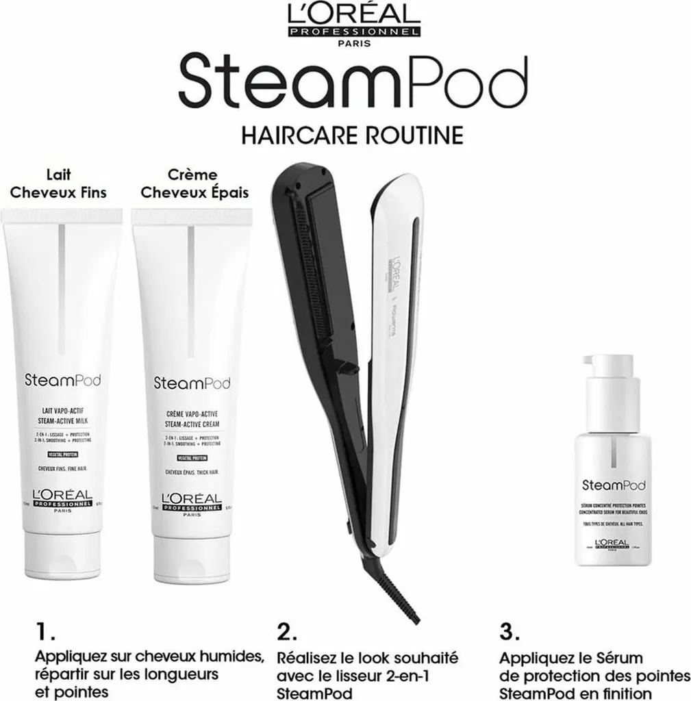 Lisseur L'Oréal Paris E3141800 Blanc avec Plaques Céramiques Pro 2 en 1 - 2