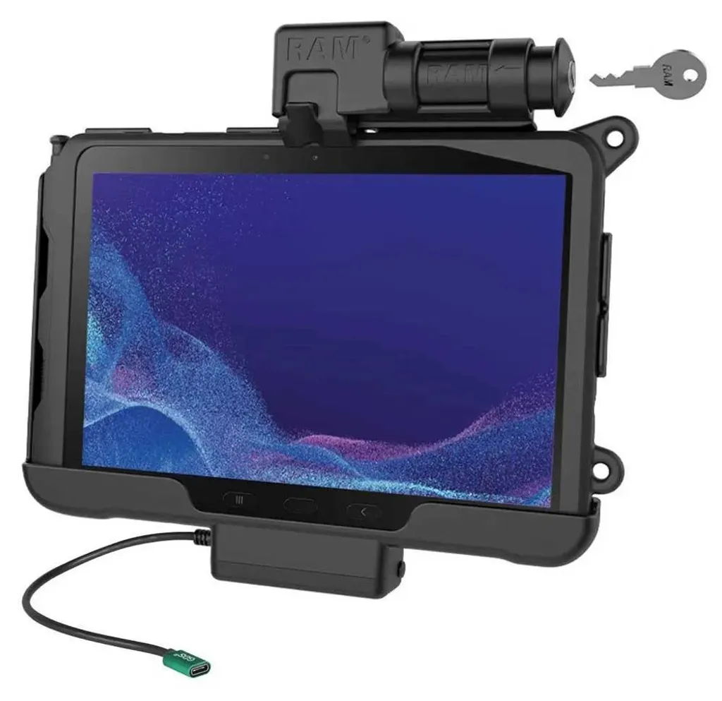 Support de charge sécurisé Tab Active4 Pro Ram Mounts USB-C Argenté - 5