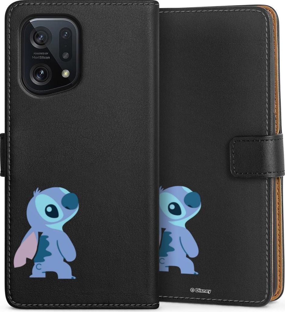 DeinDesign Klapphülle für Oppo Find X5 Handytasche Lederhülle Tasche Disney Fanartikel Lilo & Stitch