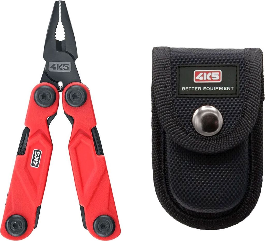 4K5 Tools Multifunktionswerkzeug MT 401 inkl. Nylon-Holster, Multitool mit Zange