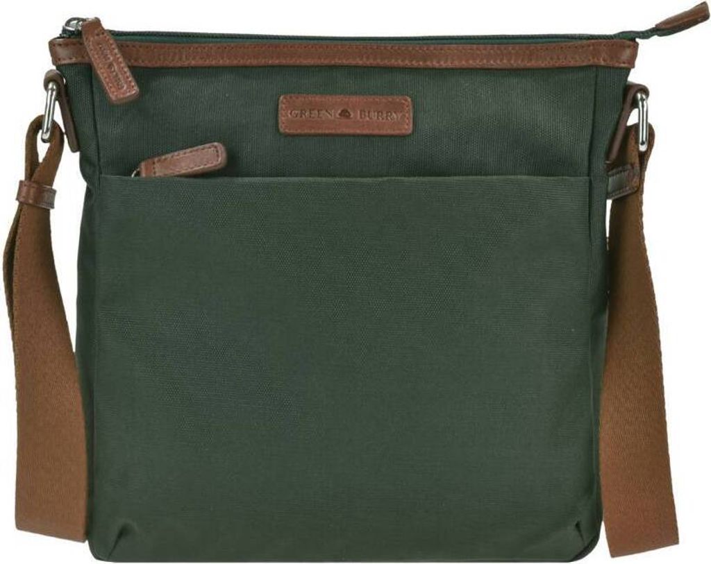 Greenburry Umhängetasche Crossbag Nylon 26x24cm "Iris" grün