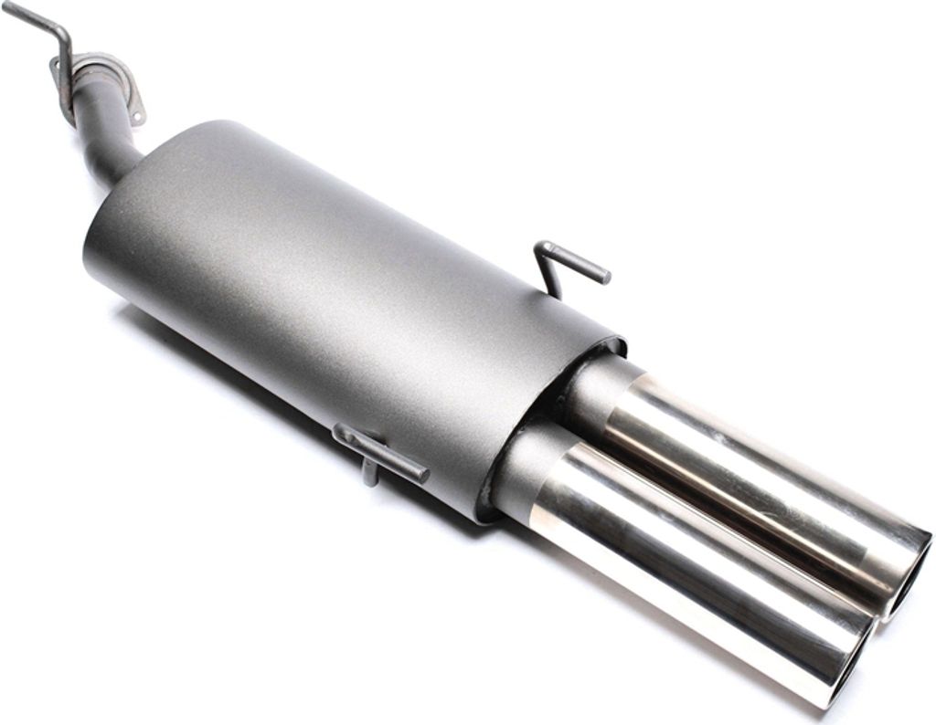 Sportauspuff 2x76mm rund gebördelt mit ABE für Opel Vectra Produktbild 